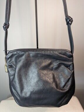 Vintage Mr Leather Navy Blue Crossbody Purse